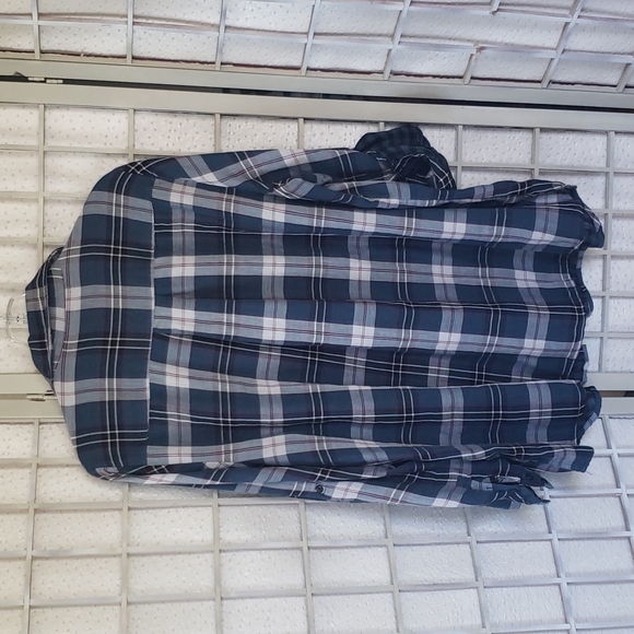Lane Bryant plaid long roll up sleeves button down shirt size 18/20 - Picture 5 of 6